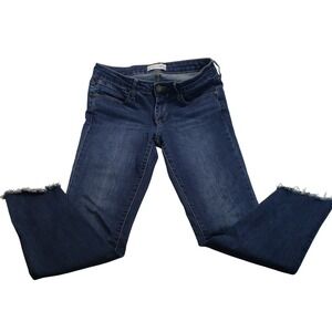 Articles of Society Dawson Skinny Jeans Women 28 Blue Raw Frayed Hem 5770PLV-840